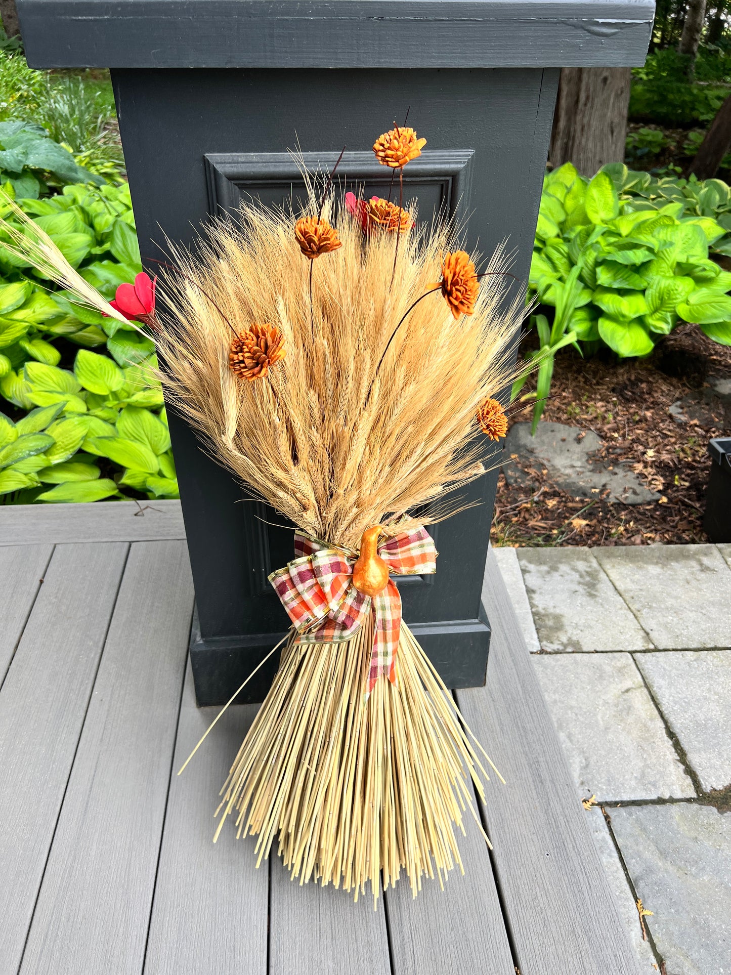 Fall Wheat Arrangement - The Perfect Porch Decor!