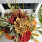Fall Fairy Forest Delight: Sola Wood Flower Arrangement in a Whimsical Mushroom-Painted Vase