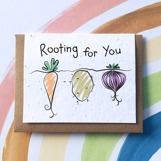 SowSweet Greeting Card: "Rooting For You"