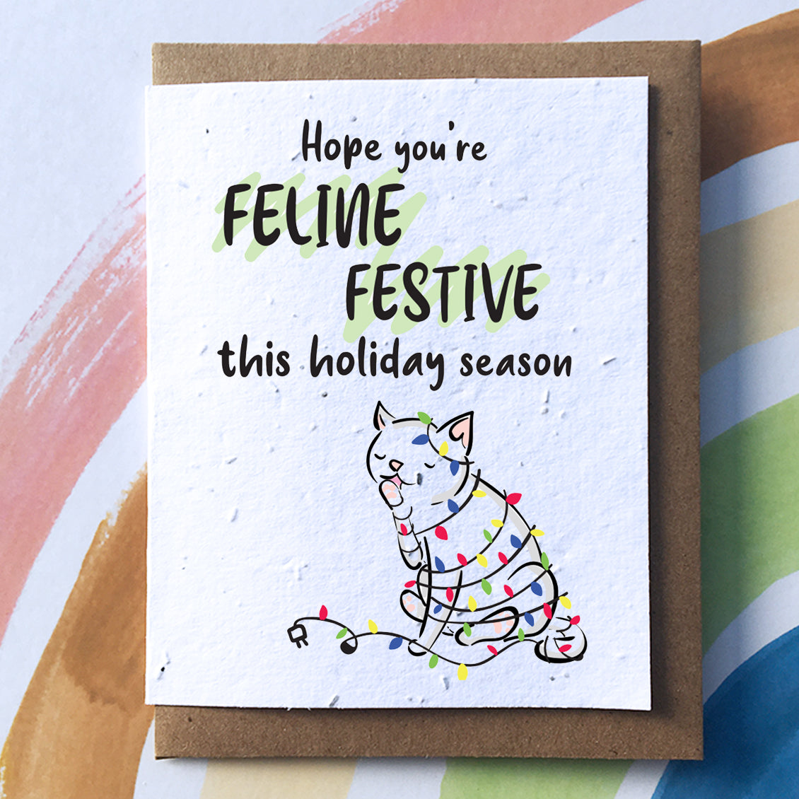 SowSweet Greeting Card: "Feline Festive"