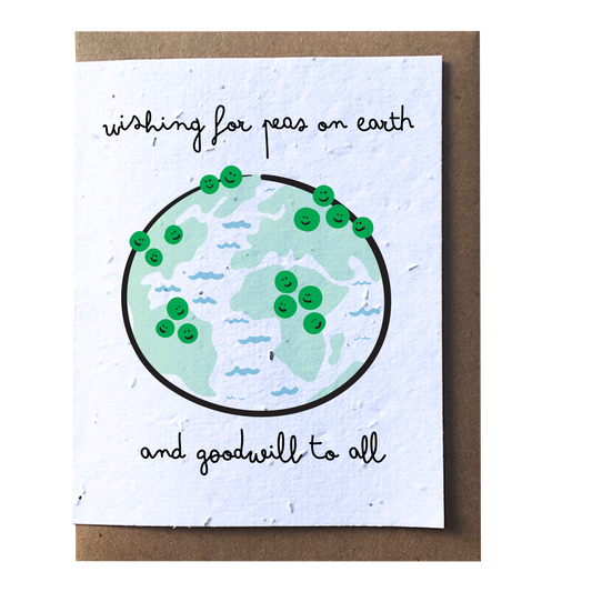 SowSweet Greeting Card: "Peas on Earth"